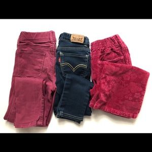 Lot of girls size 4-5 S pants Levis Old Navy Uniqlo
